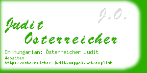judit osterreicher business card
